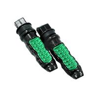 Reposapiés Juego de estriberas y pedales aluminio para pasajero trasero( Green)