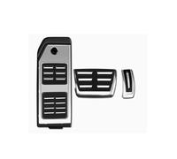 Reposapiés Juego Para Q7 4M Para Q8 SQ8 2019-2025 Reposapiés Goma Antideslizante Aleación Cubierta Para Pedales Pedal Freno Gas Coche Manual Pedal Tapones(AT 3pcs With Rest)