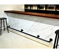 Reposapies Kit De Riel Para Pies Para Barra De Cocina, Balaustres Comerciales Para Reposapiés Debajo Del Mostrador Para Pub En Sótano/Tienda De Conveniencia(Gold,L 275cm/9ft)