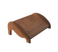 Reposapiés mecedor de 2 vías debajo del escritorio, reposapiés antideslizante inclinado ergonómico decorativo de madera de roble, soporte de pie reversible for el trabajo de oficina en el hogar