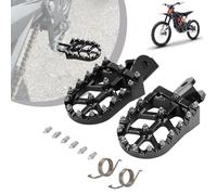 Reposapiés Moto de Cross,Reposapiés Anchos Moto,Reposapiés Aleación Aluminio CNC con Resortes para bicicleta eléctrica Sur Ron Light Bee CRF150F CRF230F 2003-2019 Negro