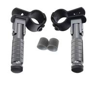 Reposapies Moto Estriberas Abrazadera de 22-27/30-35mm, pieza de aluminio CNC para motocicleta, pedales universales, reposapiés plegado, estriberas para motocicletas y ciclomotores(Big Titanium)