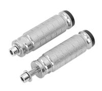 Reposapies Moto Estriberas para motocicleta compatibles con BMW Honda Kawasaki Yamaha Suzuki(Silver)