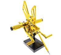 Reposapiés moto Estriberas Traseras Ajustables Aluminio CNC Motocicleta Para SUZUKI SV650 SV650S SV1000/s GSXR 600 750 1000(Oro)