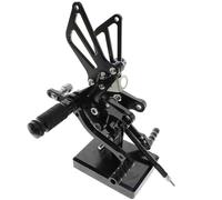 Reposapiés moto Estriberas Traseras Ajustables Aluminio CNC Motocicleta Para SUZUKI SV650 SV650S SV1000/s GSXR 600 750 1000(Negro)