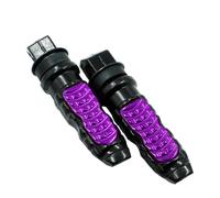Reposapiés Moto Juego De 2 Estriberas Universales Aluminio Para Pasajero Trasero Motocicleta Pedales Reposapiés Scooter Modificación Estriberas Moto(PURPLE)