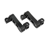 Reposapies Moto Kit De Montaje para Estriberas De Pasajero De Motocicleta Soporte De Extensión De Abrazadera para Estribo De Carretera Universal Motocicleta Estribera(Black)