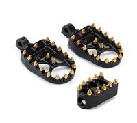 Reposapies Moto Motorcycle Foot Pegs Wide Fat Footrests Pedals With/Shifter Pegs Fit For Harley Sportster XL 883 1200 Dyna Street Bob Bobber Reposapiés plegables para(Gold)