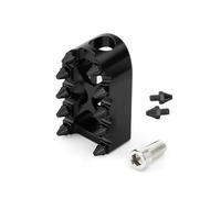 Reposapies Moto Motorcycle Foot Pegs Wide Fat Footrests Pedals With/Shifter Pegs Fit For Harley Sportster XL 883 1200 Dyna Street Bob Bobber Reposapiés plegables para(Silver)