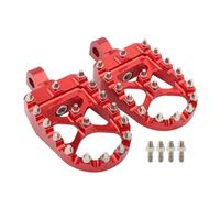 Reposapies Moto Motorcycle Foot Pegs Wide Fat Footrests Pedals With/Shifter Pegs Fit For Harley Sportster XL 883 1200 Dyna Street Bob Bobber Reposapiés plegables para(Red)