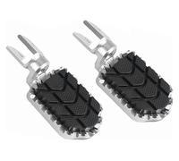 Reposapies Moto Para BMW R1100GS R1150GS R1200 800GS RnineT Reposapiés Ajustables Aluminio Para Motocicleta(Silver With Cover)