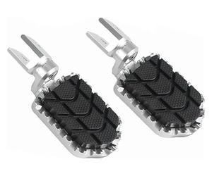 Reposapies Moto Para BMW R1100GS R1150GS R1200 800GS RnineT Reposapiés Ajustables Aluminio Para Motocicleta(Silver With Cover)