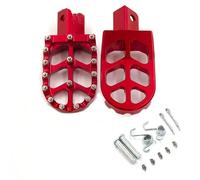 Reposapies Moto Para CR125 CR250 CR230 CR500 CR450R Para CRF125 Para CRF250 Motocicleta CNC Reposapiés Pedales Pit Bike Pedal Poses Pies Estriberas Motocicleta(Red)
