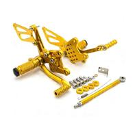 Reposapies Moto para Suzuki para GSXR750 para GSXR 750 1996-2005 Juego Trasero De Pedales De Clavijas De Pie De Motocicleta De Aluminio Ajustables Estriberas Pedales(5)