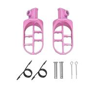 Reposapiés Moto para XR50R CRF50 CRF70 CRF80 CRF100F CRF150 Reposapiés Aluminio Clavijas para Motor Tierra Bicicleta Motocross Estriberas Moto(Pink)