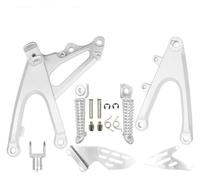 Reposapies Moto Para Yzf R1 2007-2008 Soporte Pedales Estriberas Delanteras Motocicleta(SILVER)