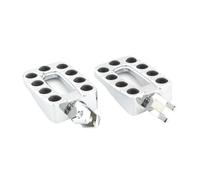 Reposapies Moto para YZF R6 para YZF-R6 para YZF R6 1998-2002 para FZR1000 para FZR 1000 1989-1996 1 Par Clavijas Pie Motocicleta Reemplaza Los Reposapiés Motocicleta Estriberas(Rear Silver)