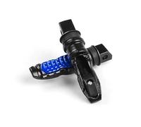 Reposapiés Moto Pedal Trasero Pasajero Motocicleta Universal Aluminio 8 Mm 2 Unidades Scooter Modificación(Azul)