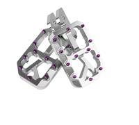Reposapiés moto Pedales Y Estriberas Modificados Para Motocicletas Surron Bee X(Silver-Purple)