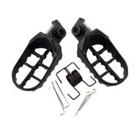 Reposapiés Motocicleta 2 uds 20 * 50MM reposapiés universales clavijas para motocicleta Irony Wide Motocross almohadillas de aluminio negras Estribos anchos Pedales
