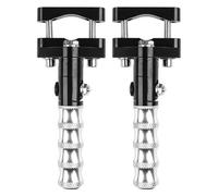 Reposapiés Motocicleta Para Pan America 1250 22MM-28MM Barra Reposapiés Plegables Estriberas De Carretera(Silver Black)