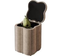 Reposapiés movible otomano con tapa, silla puf de tela de terciopelo para sala de estar, dormitorio, entrada, estudio, pasillo, soporta hasta 150 kg