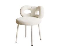 Reposapiés multifuncional con respaldo alto, silla de tocador con bonito diseño de lazo, silla de maquillaje de látex para sala de estar, dormitorio y sala de maquillaje
