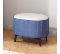 Reposapiés otomano con patas de metal, elegante taburete bajo para sofá, otomana versátil de almacenamiento suave, asiento adicional para sala de estar, entrada, perfecto para guardería o salón