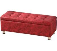 Reposapiés otomano de almacenamiento con tapa con bisagras, banco de salón de estilo europeo, diseño de tela impermeable, versátil para cambiar zapatos y uso en el dormitorio