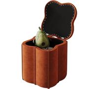 Reposapiés otomano de almacenamiento, tapizado, tela de terciopelo, diseño movible para sala de estar, dormitorio, entrada, soporta hasta 150 kg