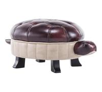 Reposapiés otomano de tortuga, reposapiés tapizado de piel sintética para sala de estar, dormitorio, sofá, banco, silla, decoración del hogar, solución de asiento duradera y elegante