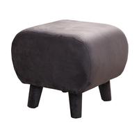 Reposapiés otomano pequeño de terciopelo para sala de estar y dormitorio, asiento acolchado con patas de madera, sofá, taburete de té, cambio, zapatos, banco, reposapiés, reposapiés