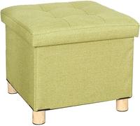 Reposapiés otomano plegable con compartimento oculto para sala de estar y patio, solución de almacenamiento y asiento que ahorra espacio