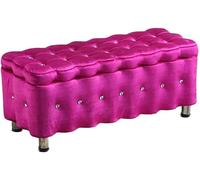 Reposapiés otomano rectangular de almacenamiento con tapa con bisagras, banco versátil para sala de estar y dormitorio para cambiar zapatos y almacenamiento