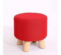 Reposapiés otomano Reposapiés 28x28cm Campo Redondo Taburetes de madera Dormitorio lavable Silla de maquillaje Muebles para el hogar Reposapiés Comedor Playa Puf Reposapiés otomano Reposapiés (Color : L)
