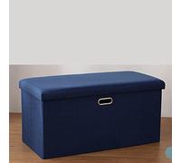 Reposapiés otomano reposapiés, asiento otomano de almacenamiento plegable, caja de almacenamiento de juguetes de lino, dormitorio, baúl de juguetes, banco de zapatos, caja de ahorro de espacio con asa