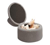 Reposapiés otomano - Reposapiés redondo de felpa con almacenamiento, banco redondo de felpa con almacenamiento | Reposapiés cómodo para sofá, salón, dormitorio, entrada o espacio