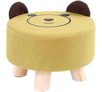 Reposapiés otomano, reposapiés redondo, reposapiés tapizado con funda de asiento extraíble, 3 pies de madera, para habitación, color verde