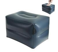 Reposapiés para asiento de coche, almohada para reposapiés de coche, almohada de viaje gris, reposapiés inflable ligero para avión, coche, hogar, campamento