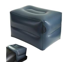 Reposapiés para asiento de coche - Cojín inflable de PVC gris, cojín portátil para piernas, reposapiés de viaje, accesorio ligero para comodidad de avión | Soporte para las piernas para coche