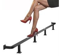 Reposapiés para Barra, Kit de reposapiés Cuadrado Negro de 1,67 m (5,5 pies) - Ideal para Islas de Cocina, Bares domésticos y restaurantes - Accesorio Duradero para Interiores y Exteriores q