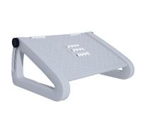 Reposapiés para debajo del escritorio en el trabajo, reposapiés debajo del escritorio, reposapiés con masaje de rodillo y 6 ajustes de altura - Reposapiés ergonómico para mujeres y hombres