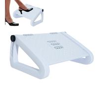 Reposapiés para debajo del escritorio en el trabajo,Reposapiés debajo del escritorio | Taburete para pies con rodillo de masaje y 6 ajustes de altura | Reposapiés ergonómico para mujeres y hombres