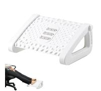 Reposapiés para debajo del escritorio, reposapiés ajustable de 6 alturas, taburete debajo del escritorio, antideslizante, taburete ergonómico inclinado con textura de masaje y rodillo para el hogar,