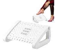 Reposapiés para debajo del escritorio, reposapiés de escritorio, reposapiés ajustable de 6 alturas, taburete ergonómico inclinado con textura de masaje y rodillo para el hogar, trípode de pedal debajo