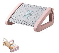 Reposapiés para debajo del escritorio, taburete debajo del escritorio, reposapiés ajustable en 6 alturas, diseño ergonómico inclinado con textura de masaje y rodillo para el hogar, viajes Offiice