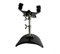 Reposapiés para guitarra, soporte de metal de 10,7 x 10,8 cm, soporte de altura ajustable, diseño plegable para estabilidad, bajistas acústicos clásicos