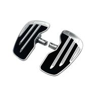 Reposapiés para Indian para Scout para Sixty para Rogue para Twenty para Bobber Estribos Anchos Motocicleta Reposapiés Jinete Pasajero Delantero Trasero Estriberas Moto(Black For Driver)