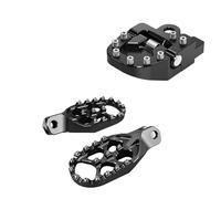 Reposapiés para moto Compatible con Suzuki DRZ 400 S DRZ400S 2000-2024 SM 2005-2024. Estriberas anchas y placa de extensión punta pedal freno plegable(Army green)