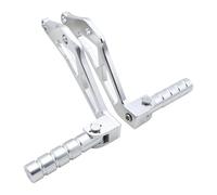 Reposapiés para moto Reposapiés traseros para motocicleta eléctrica Sur-Ron Light Bee XS, CNC, compatible con Segway X160 X260(Silver)
